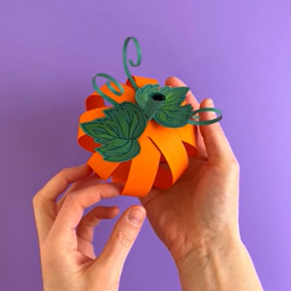 homemade paper pumpkin thumbnail