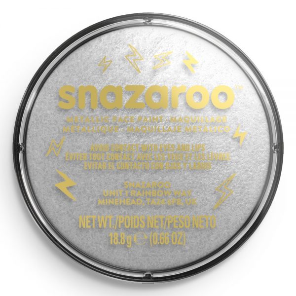 Snazaroo Metallic Face Paint - Electric Silver, 18ml