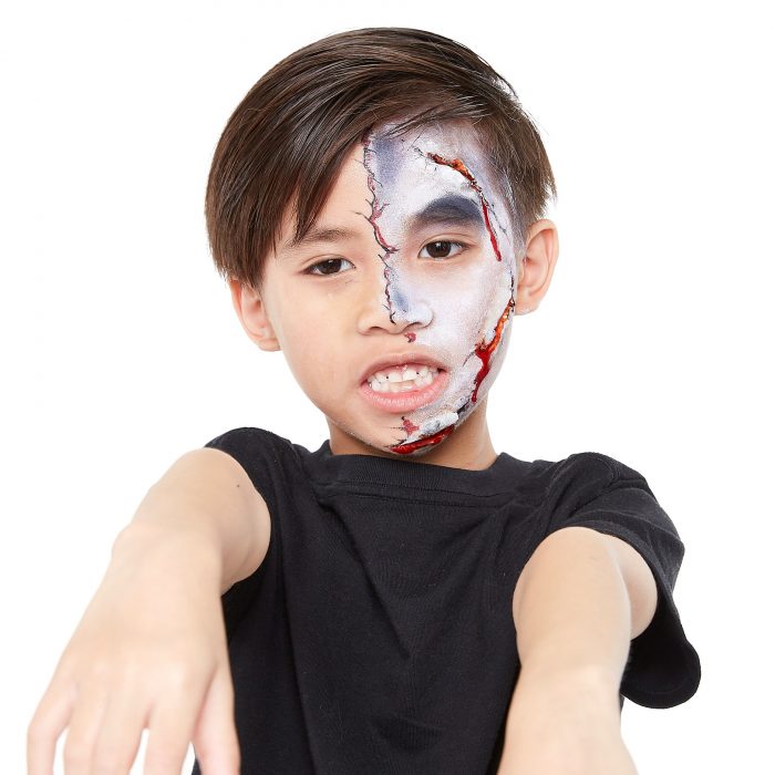 zombie face paint - finished