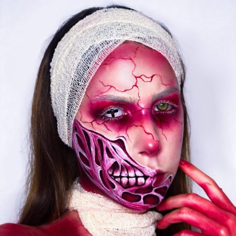 zombie skeleton makeup