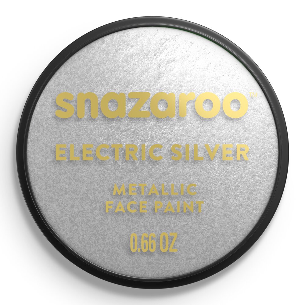 Snazaroo Metallic Face Paint - Electric Silver, 18ml