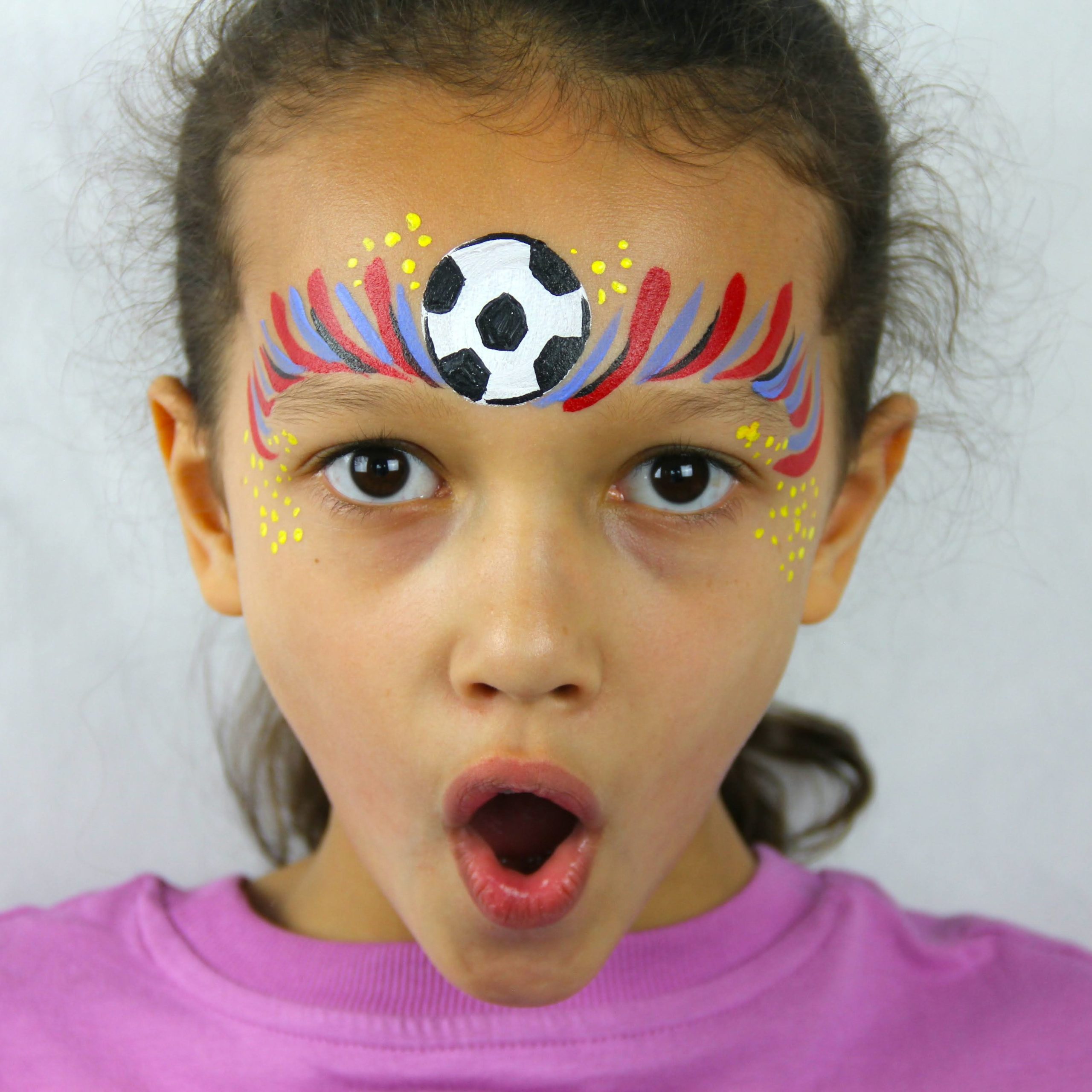 soccerball face painting