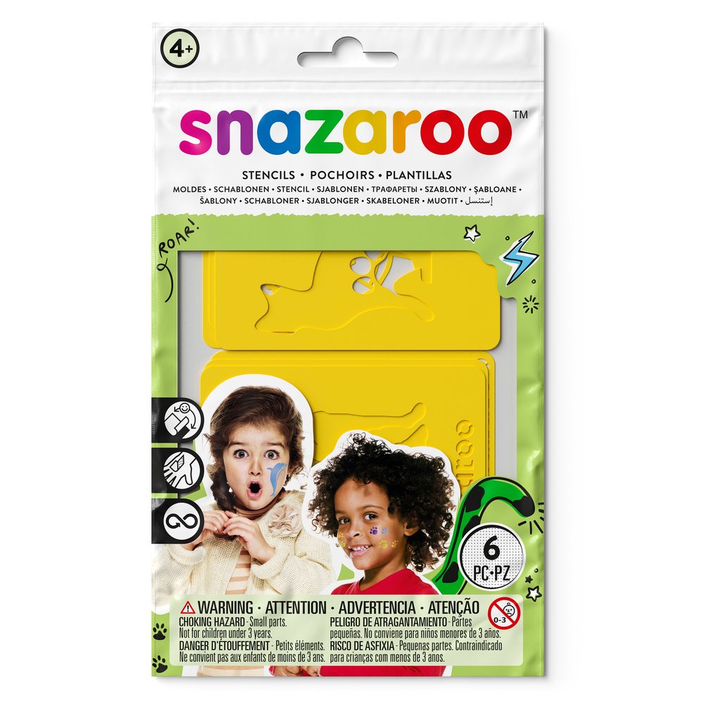 Adhesive Reuseable Snazaroo Face Painting Stencils 6/Pkg Girl's Fantasy -  The Paint and Party Place