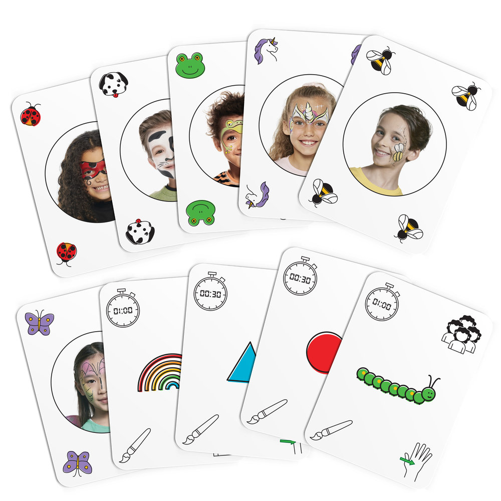 Card Game with Face Paints