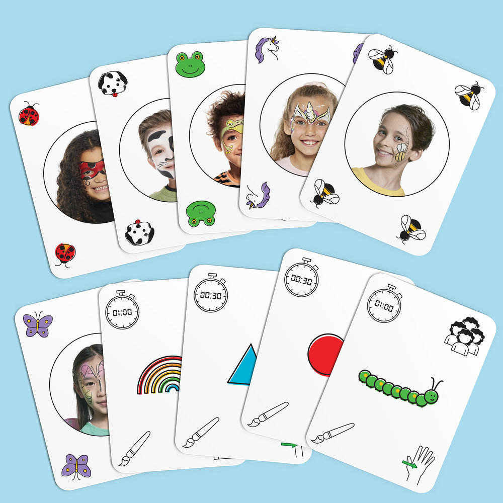 Card Game with Face Paints