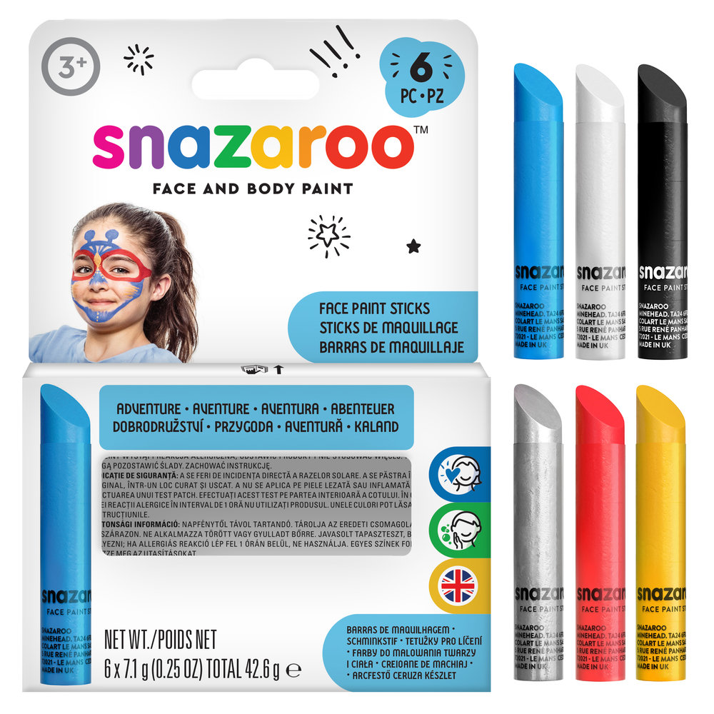 Adventure Face Paint Sticks - Set of 6