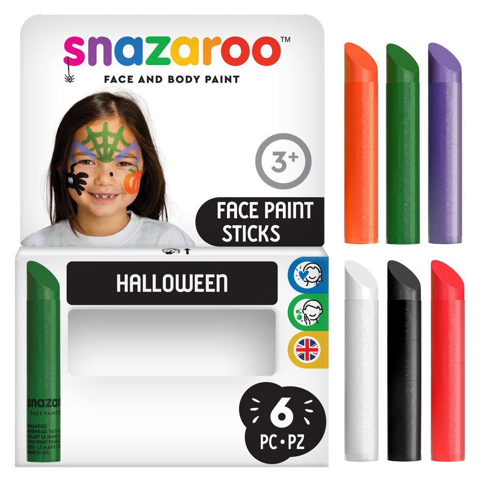 Halloween Face Paint Sticks - Set of 6