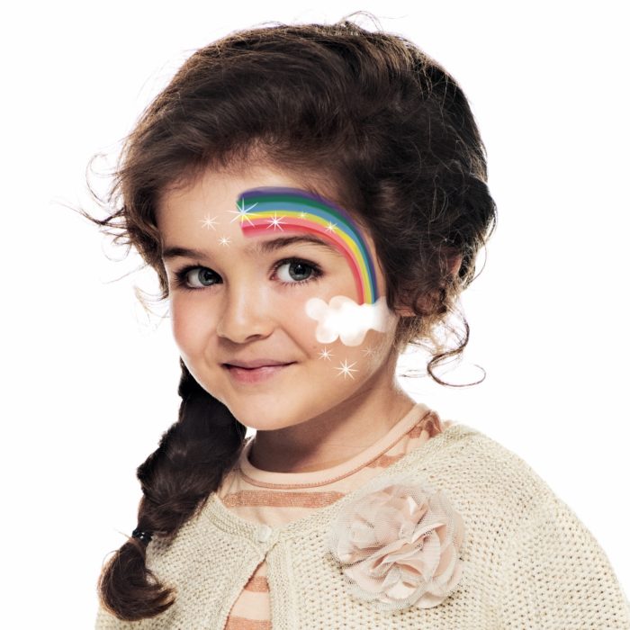 Girl face painting, Face painting designs, Rainbow face paint