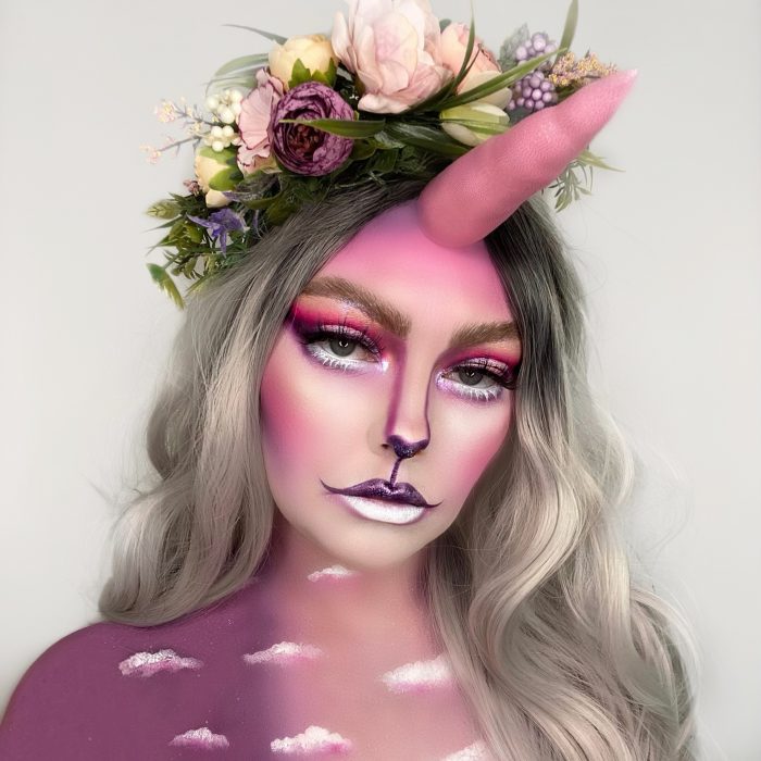 unicorn costume face makeup