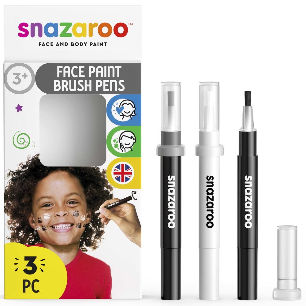 Brush Pen Monochrome Pack - Face Paint Pens Pack