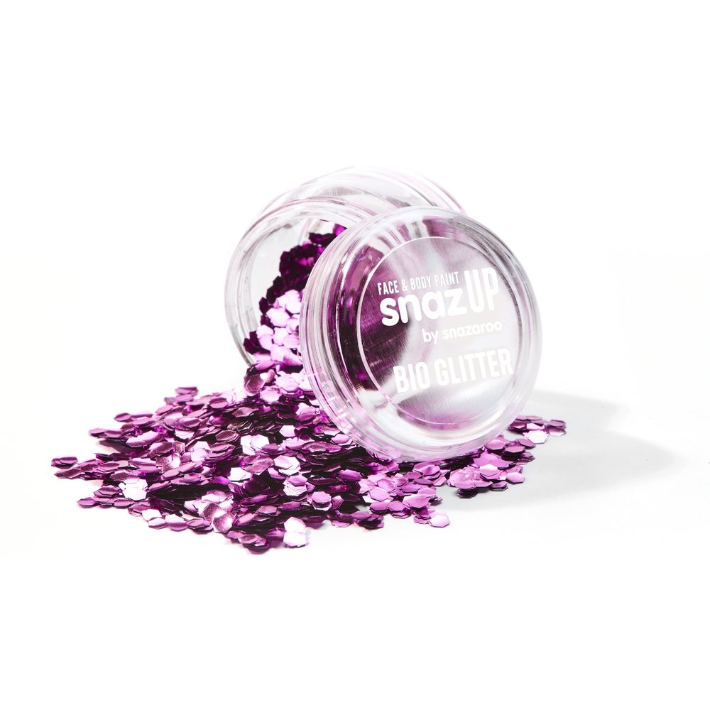 Snazaroo Bio Glitter, Chunky - Fuchsia, 3g