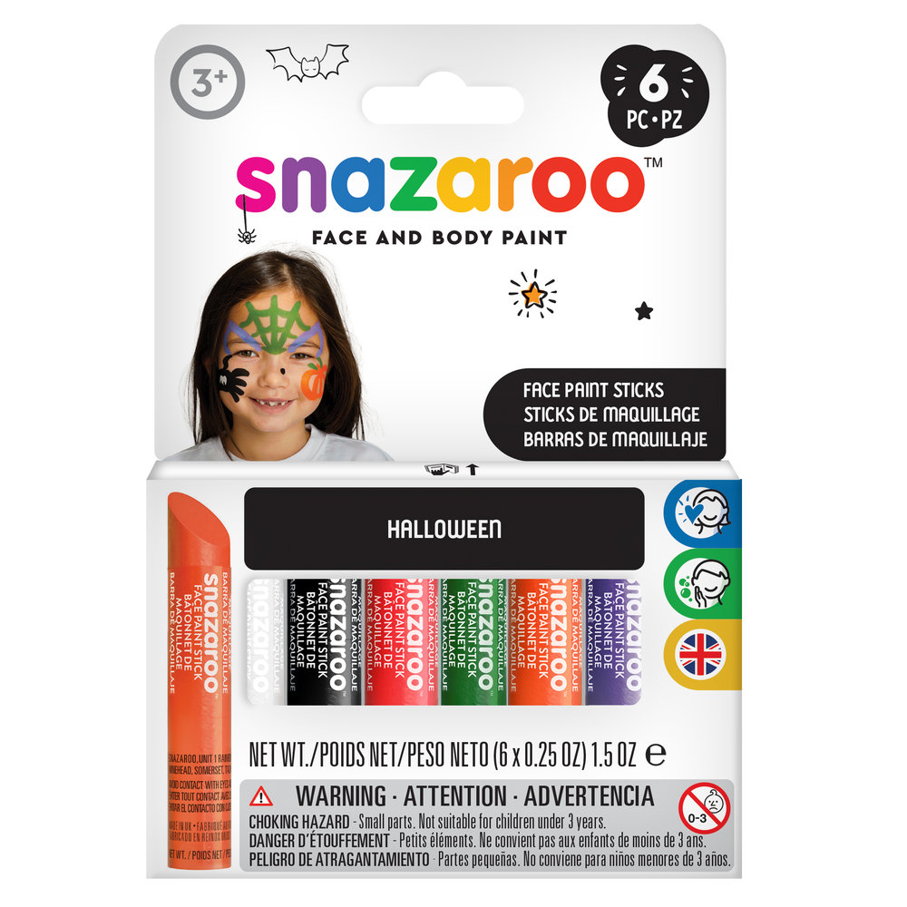 Halloween Face Paint Sticks - Set of 6