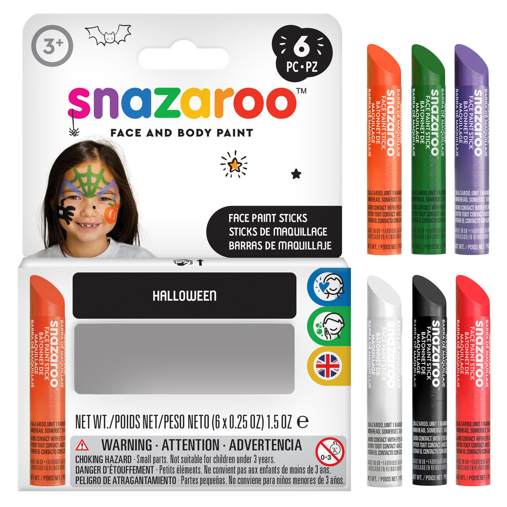 Halloween Face Paint Sticks - Set of 6