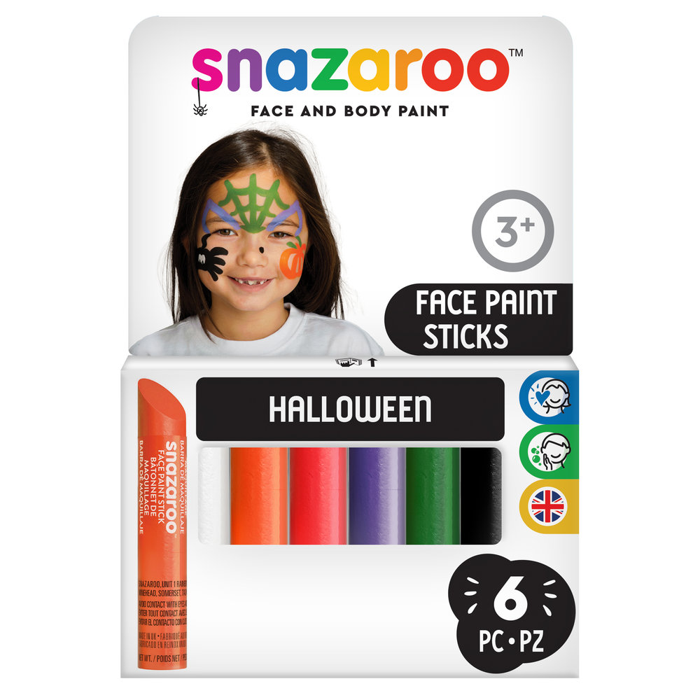 Halloween Face Paint Sticks - Set of 6