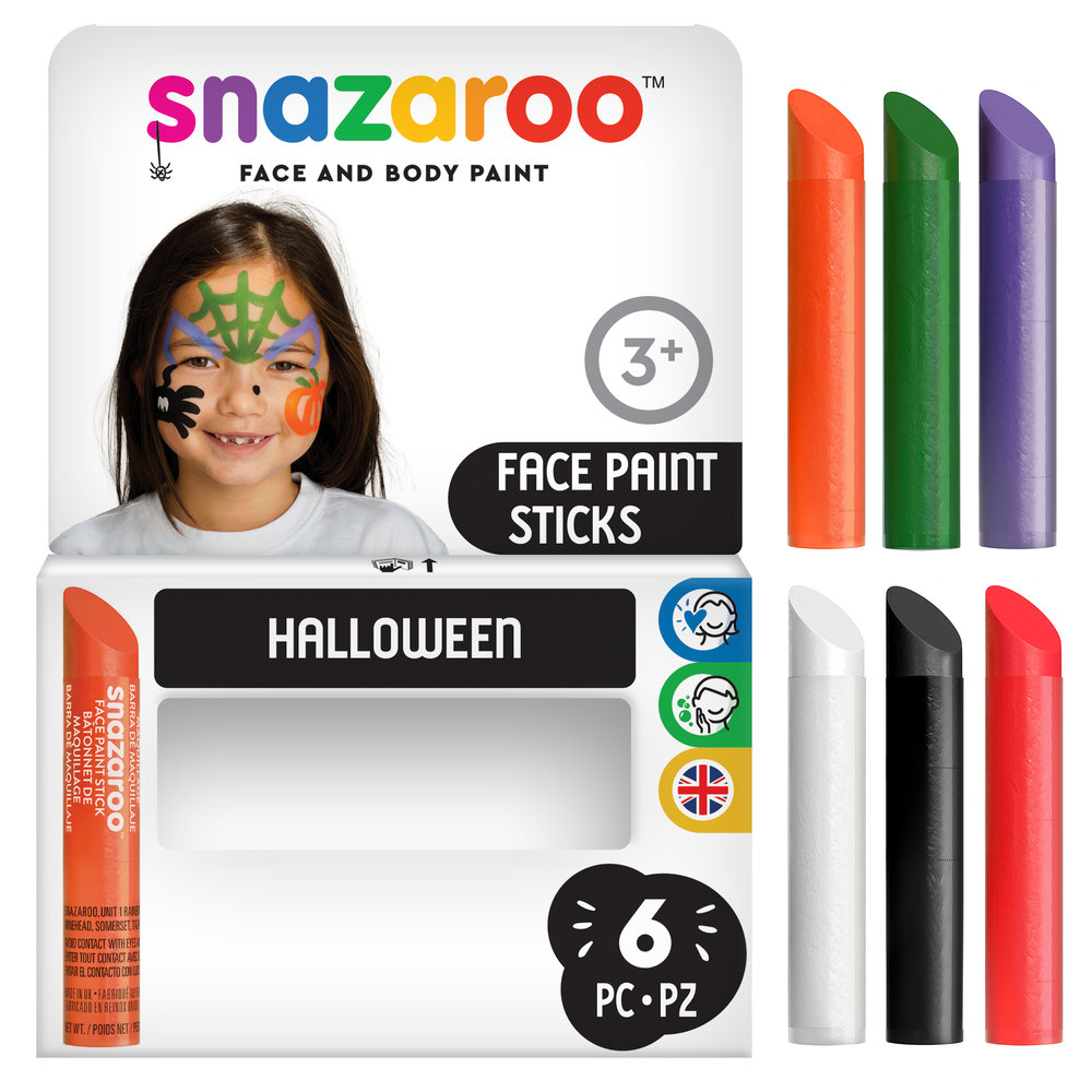 Halloween Face Paint Sticks - Set of 6